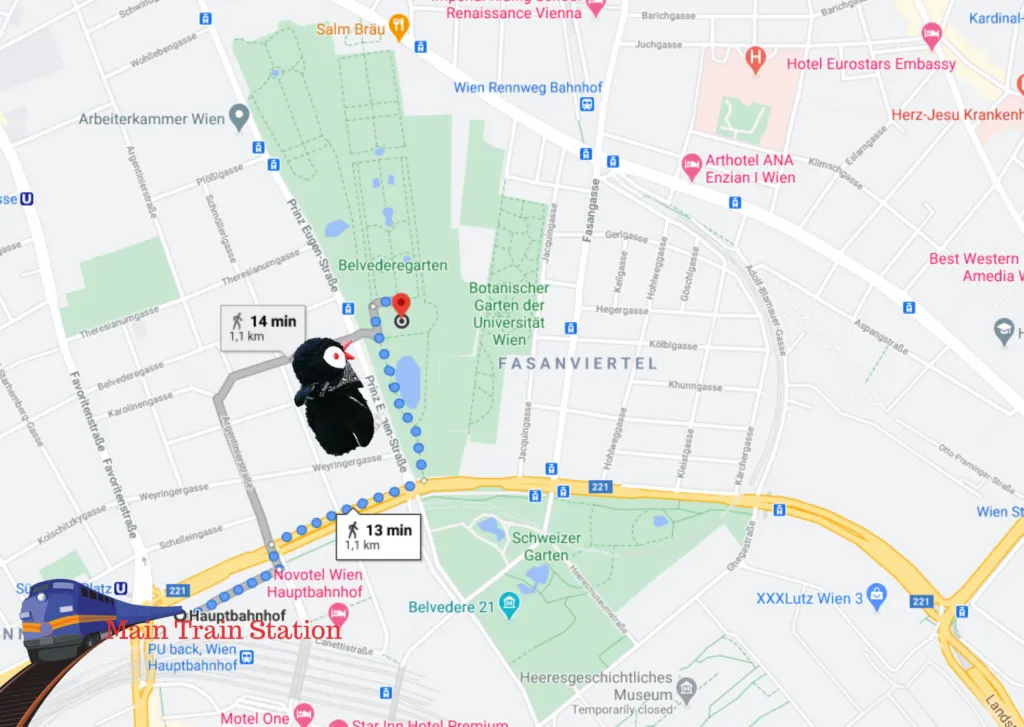 Map — Belvedere Palace Vienna
