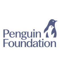 Penguin Foundation logo featuring the text and an illustration of two penguins