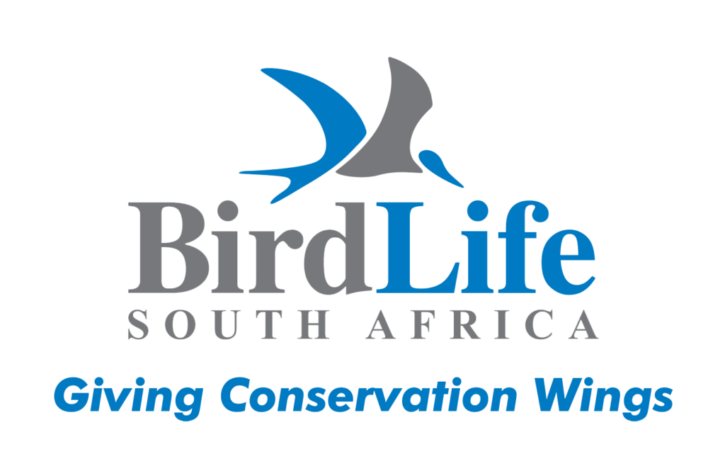 Logo of BirdLife South Africa with the slogan Giving Conservation Wings