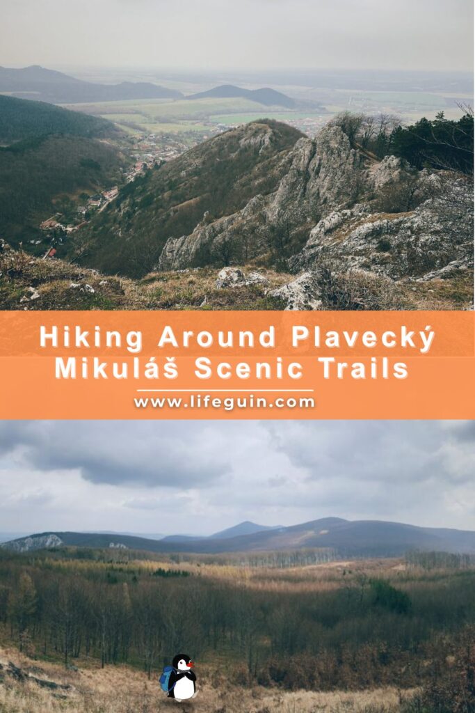 Panoramic views of rocky hills and forested landscapes near Plavecký Mikuláš