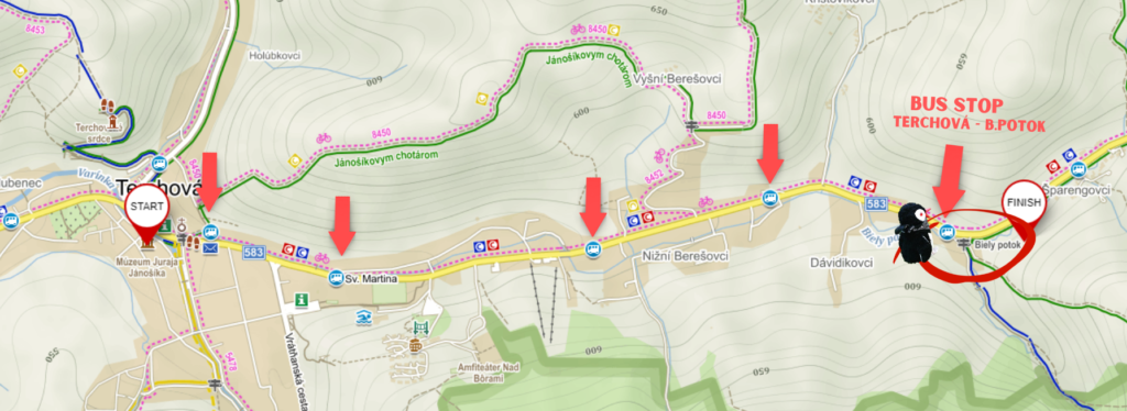 Map — Jánošík’s Upper Holes