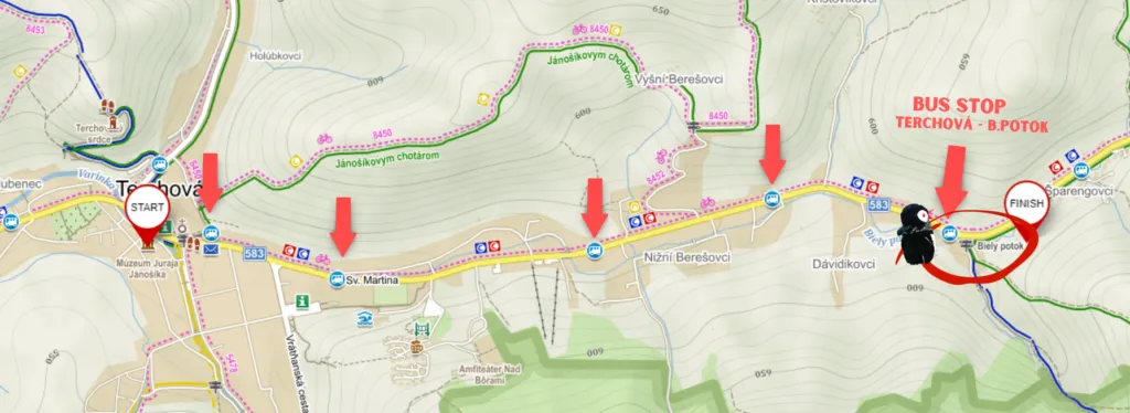 Map — Jánošík’s Upper Holes