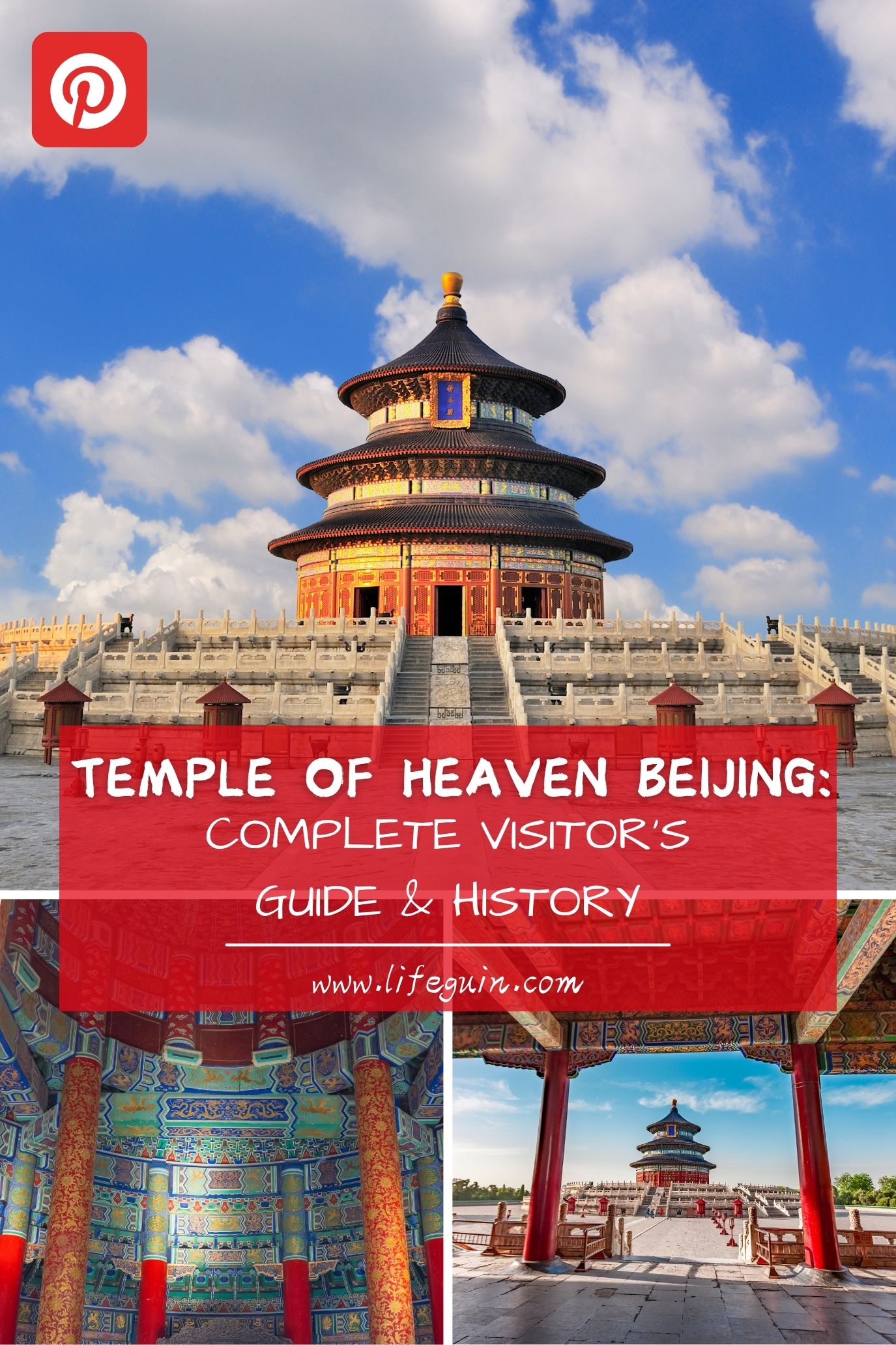 The Temple of Heaven in Beijing features ornate architecture and traditional stone terraces