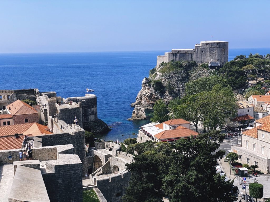 Lovrijenac fort view from walls of Dubrovnik