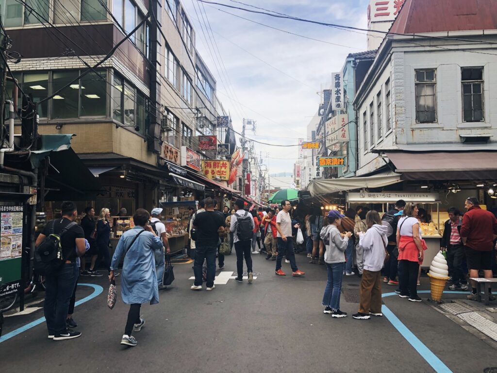 Tsukuji fish market Tokyo