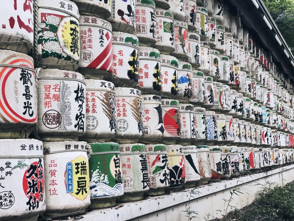 Sake barrels yoyogi park