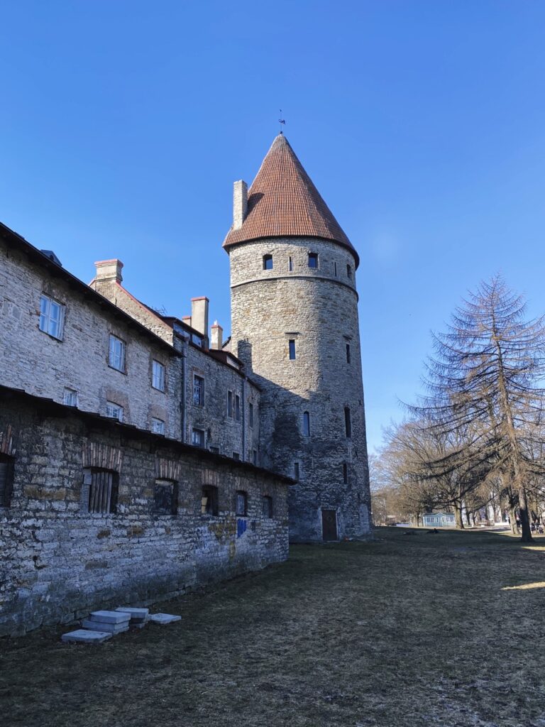 Tower behind The monks