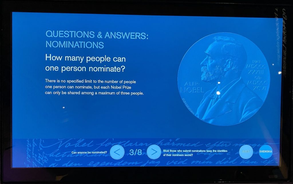 Nobel price Museum Stockholm