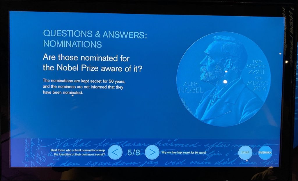 Nobel price Museum Stockholm