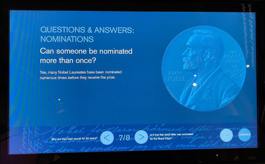 Nobel price Museum Stockholm