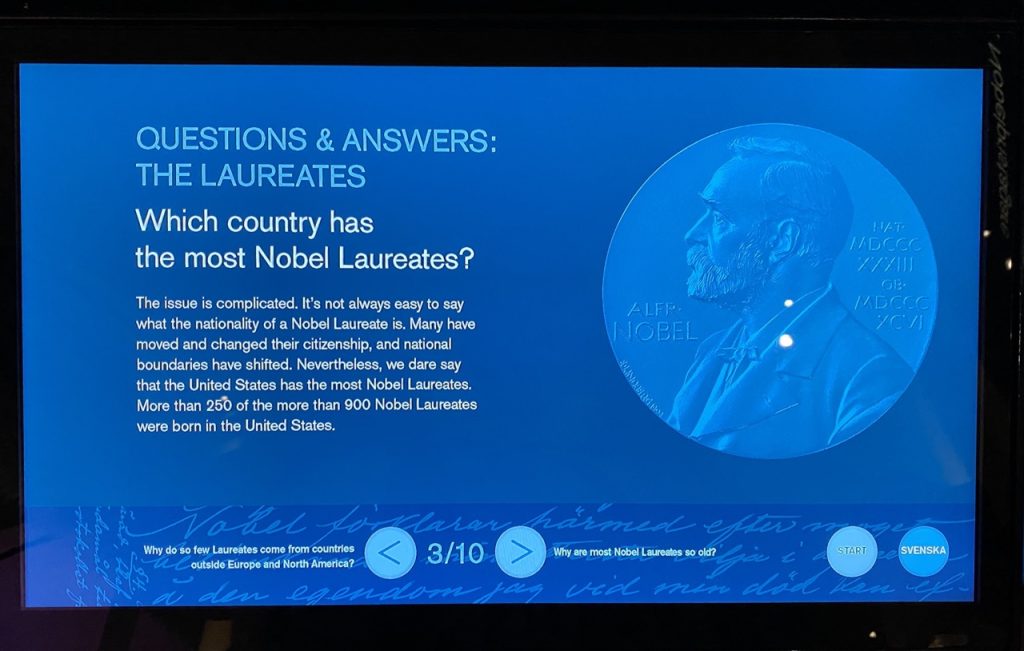 Nobel price Museum Stockholm