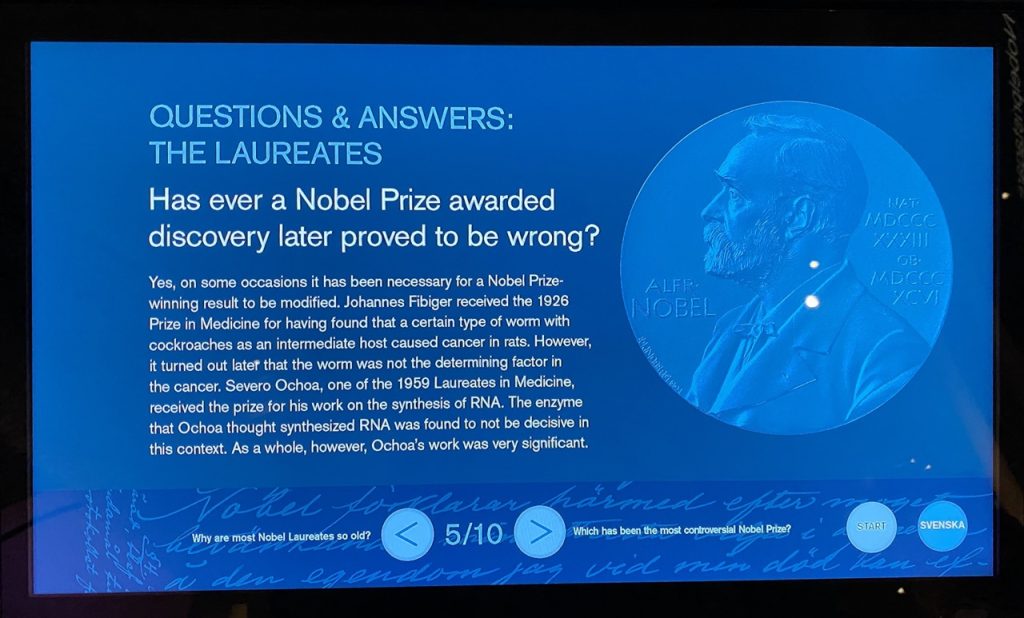 Nobel price Museum Stockholm
