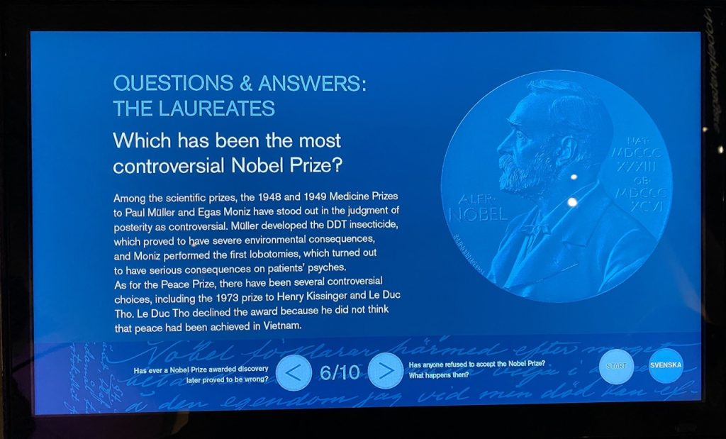 Nobel price Museum Stockholm
