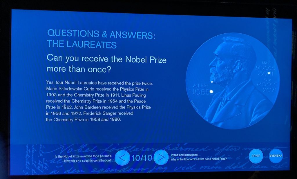 Nobel price Museum Stockholm