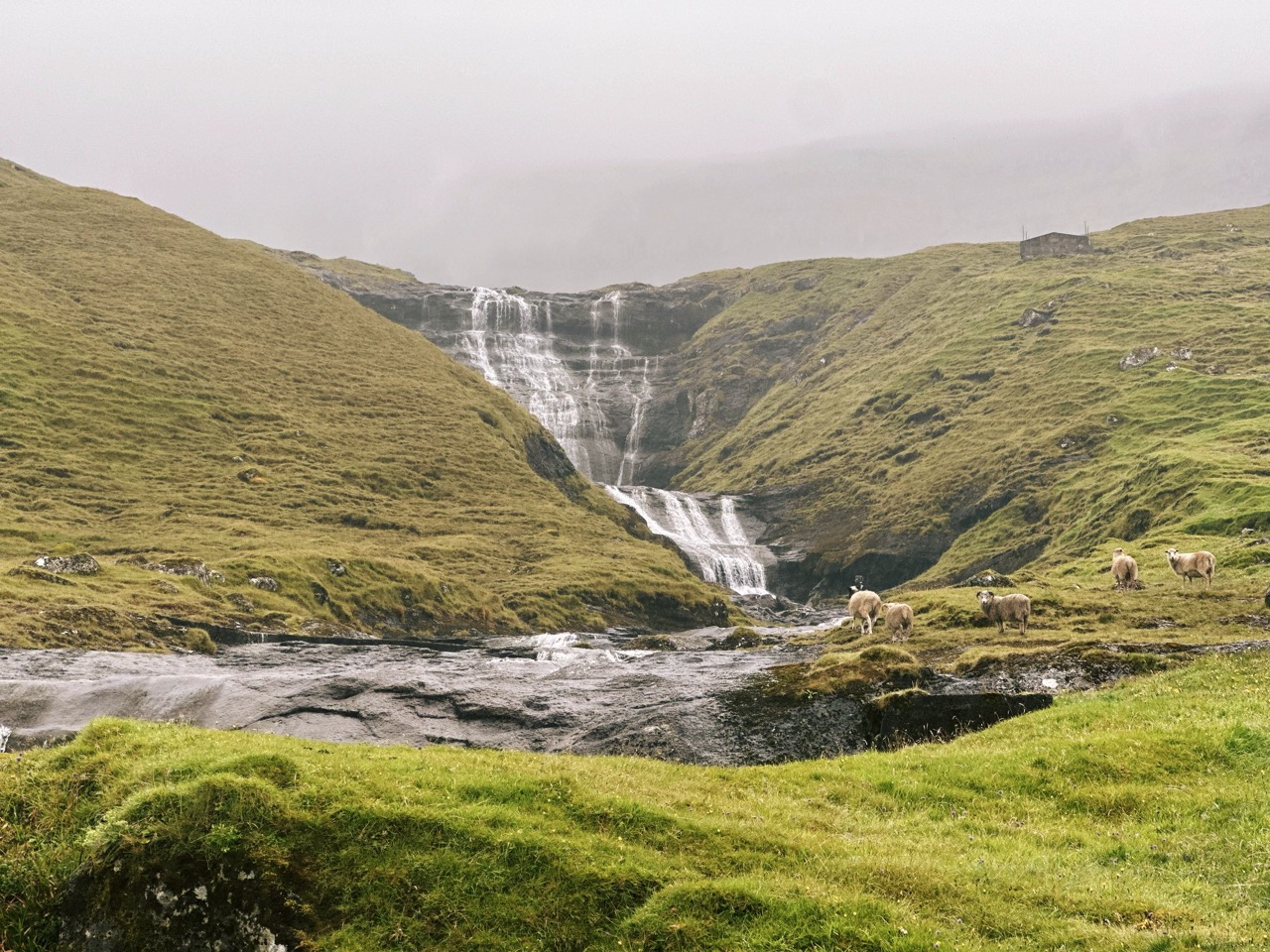 Hosvik waterfall Faroe Islands