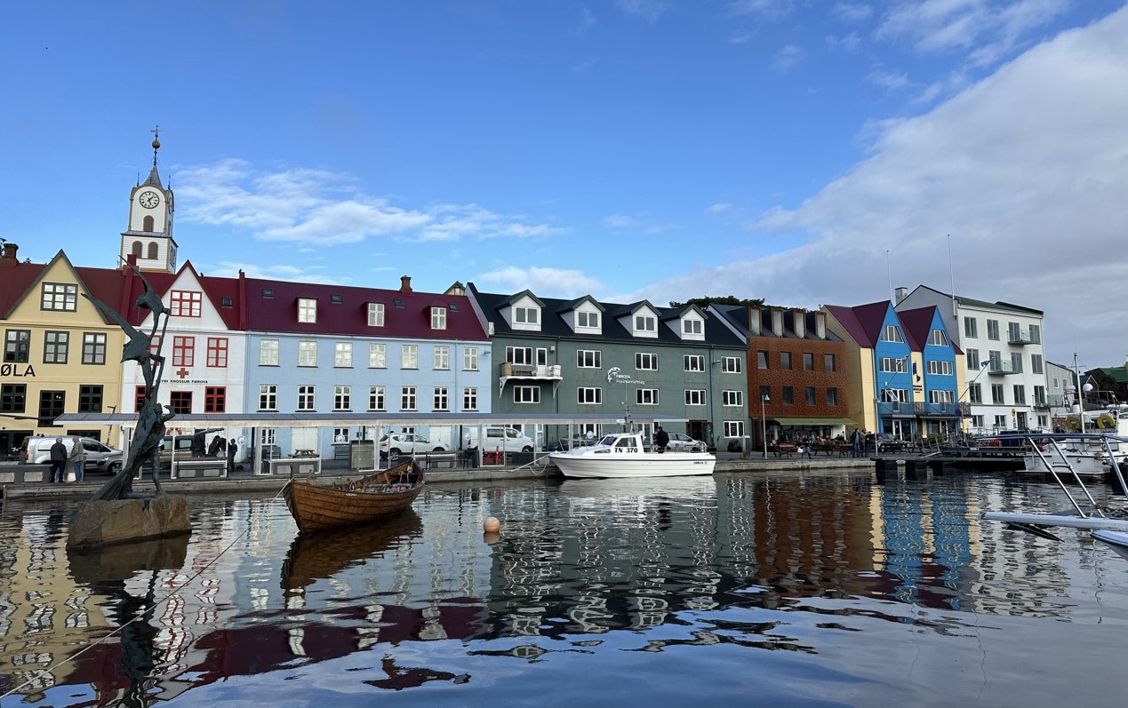 Colourful houses along the harbour in Tórshavn, Faroe Islands