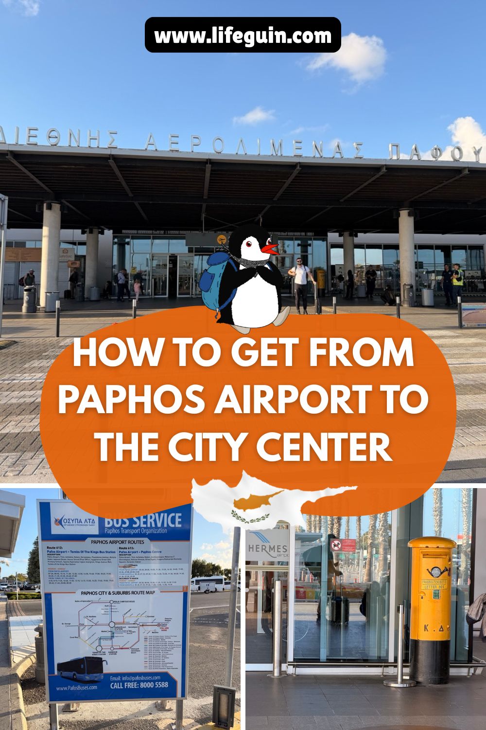 How to Get from Paphos Airport to the City Center – follow Lifeguin on Pinterest