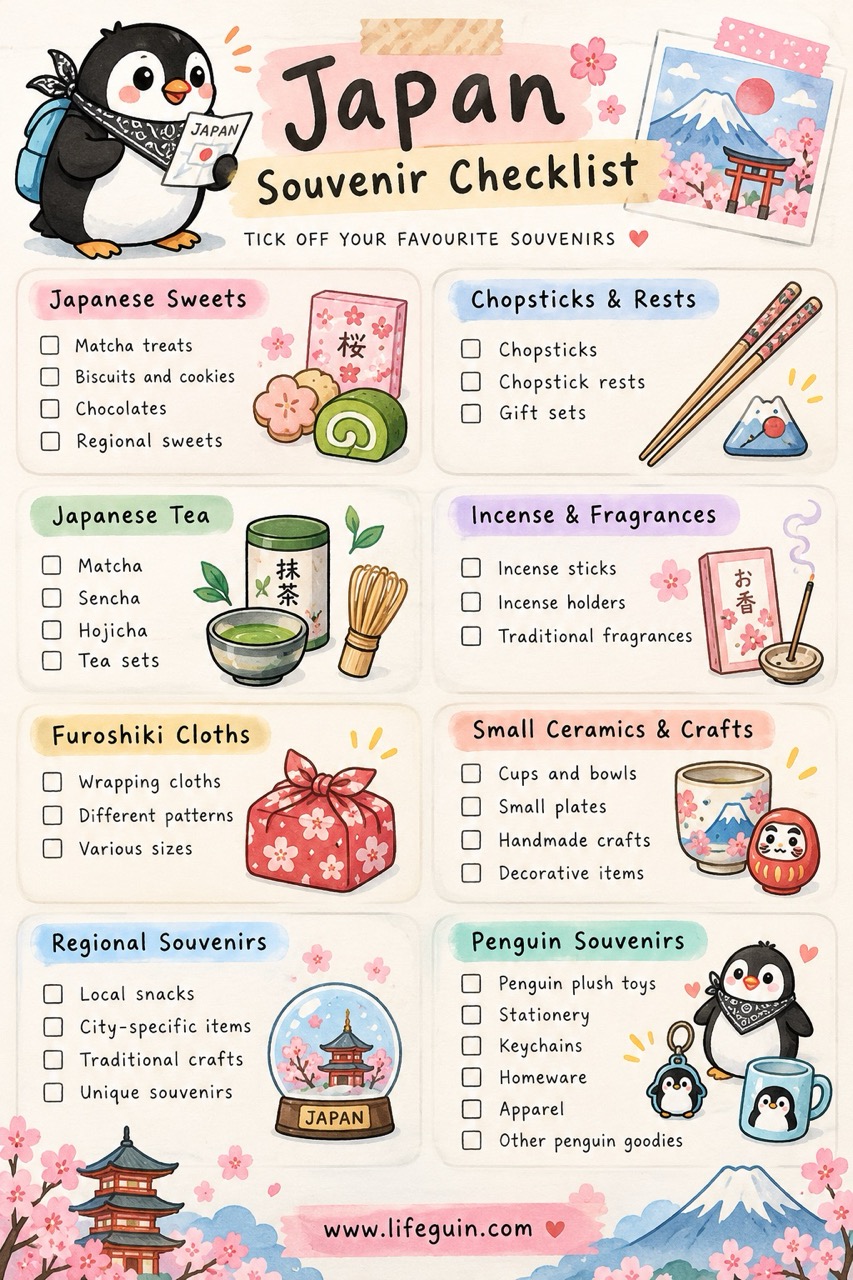 Japan Souvenir Checklist Lifeguin