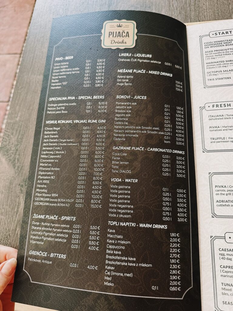 Cuk postojna Slovenia restaurant