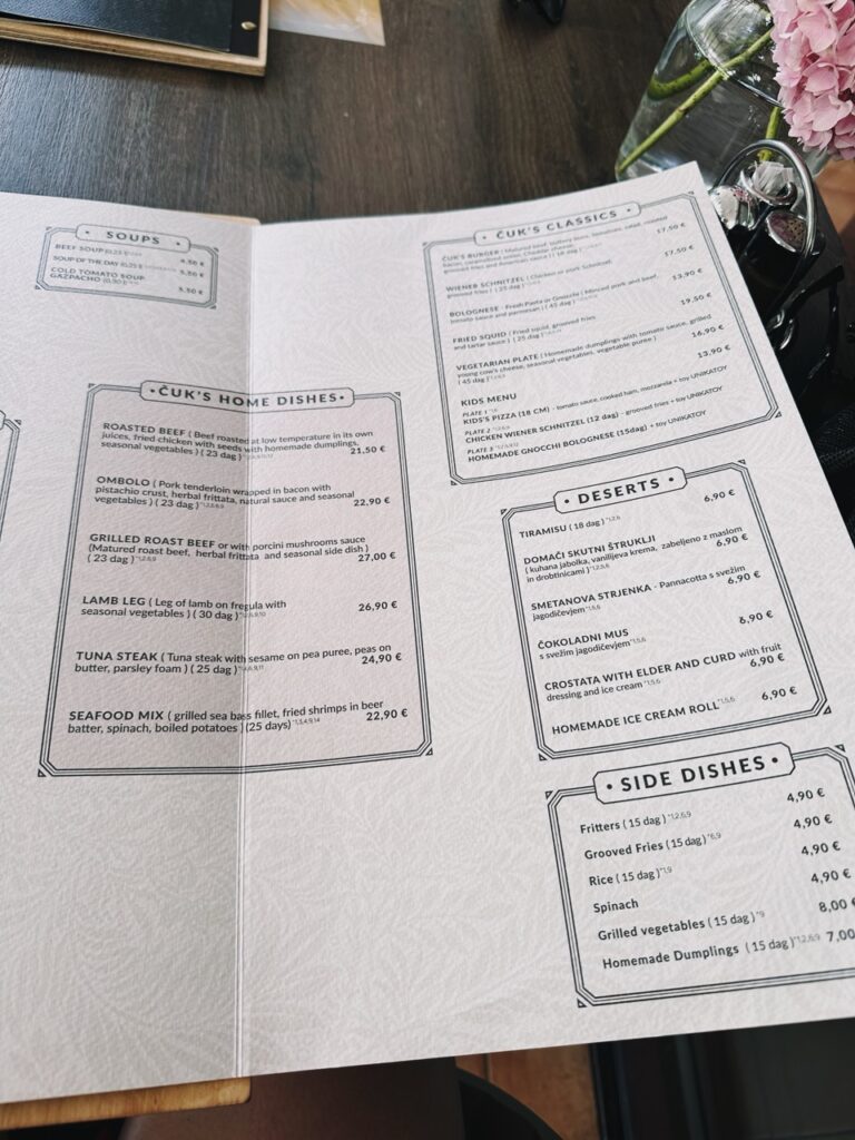 Cuk postojna Slovenia restaurant