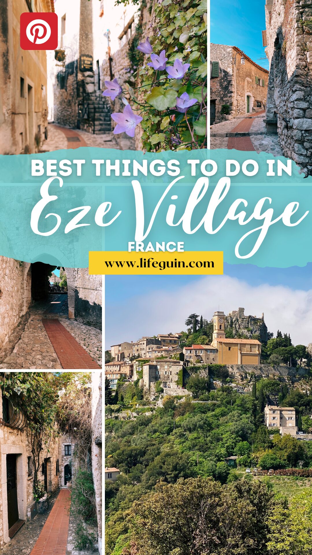 Eze village France pin