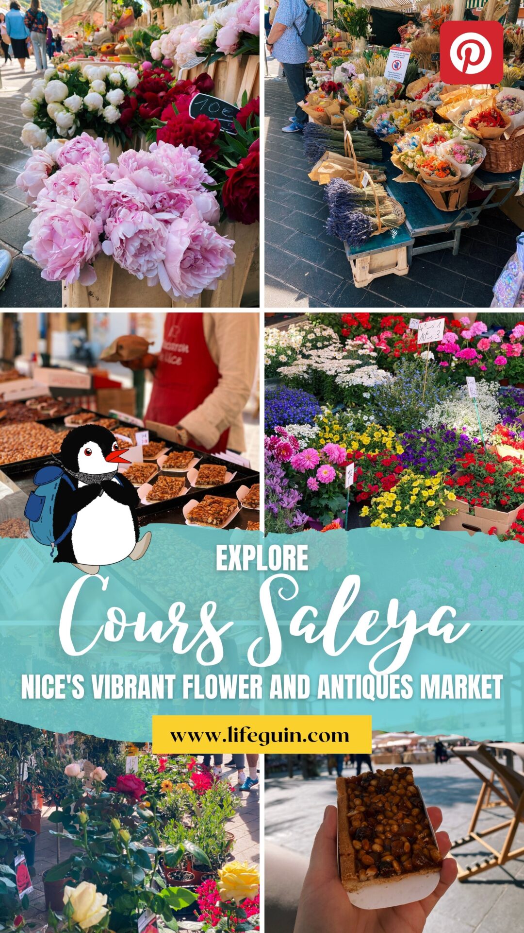 Vibrant flower stalls and local treats at the Cours Saleya market in Nice