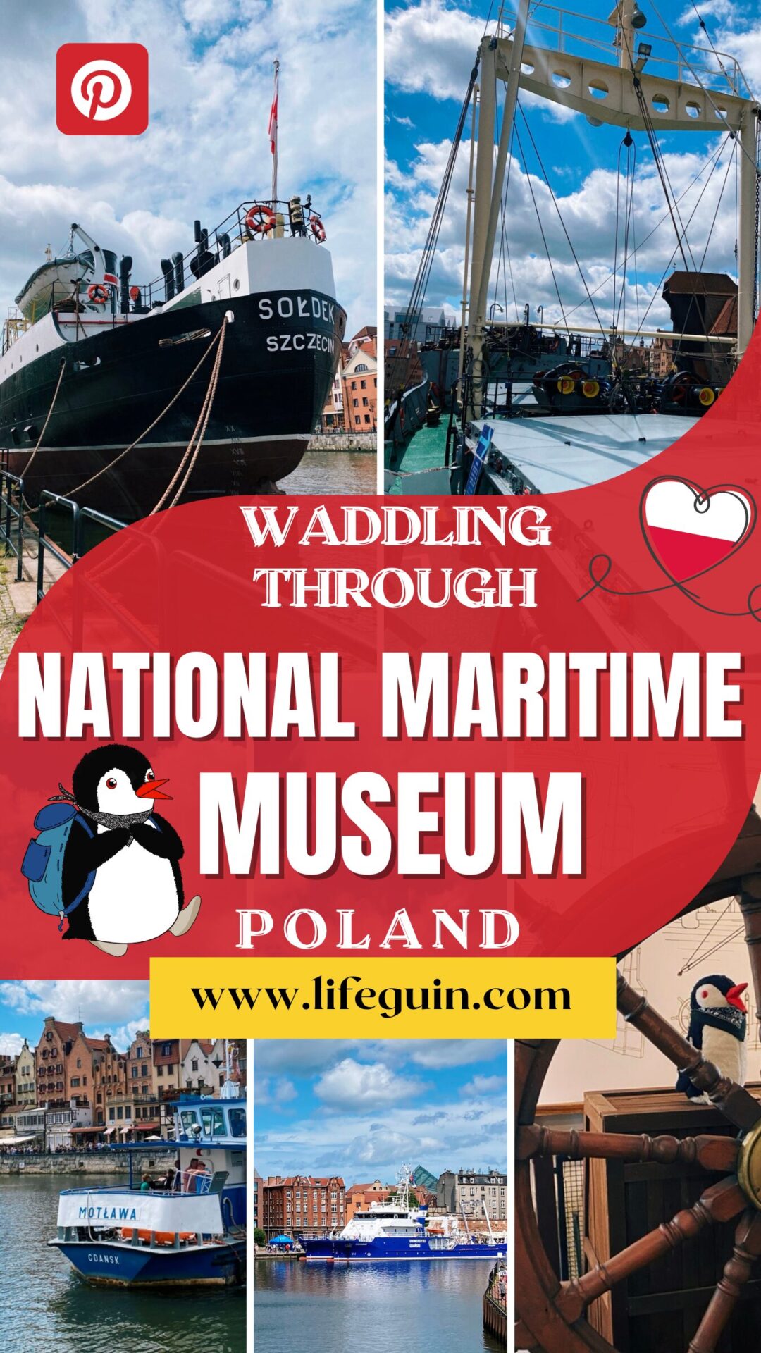 Ships and historic waterfront scenes at the National Maritime Museum in Gdańsk