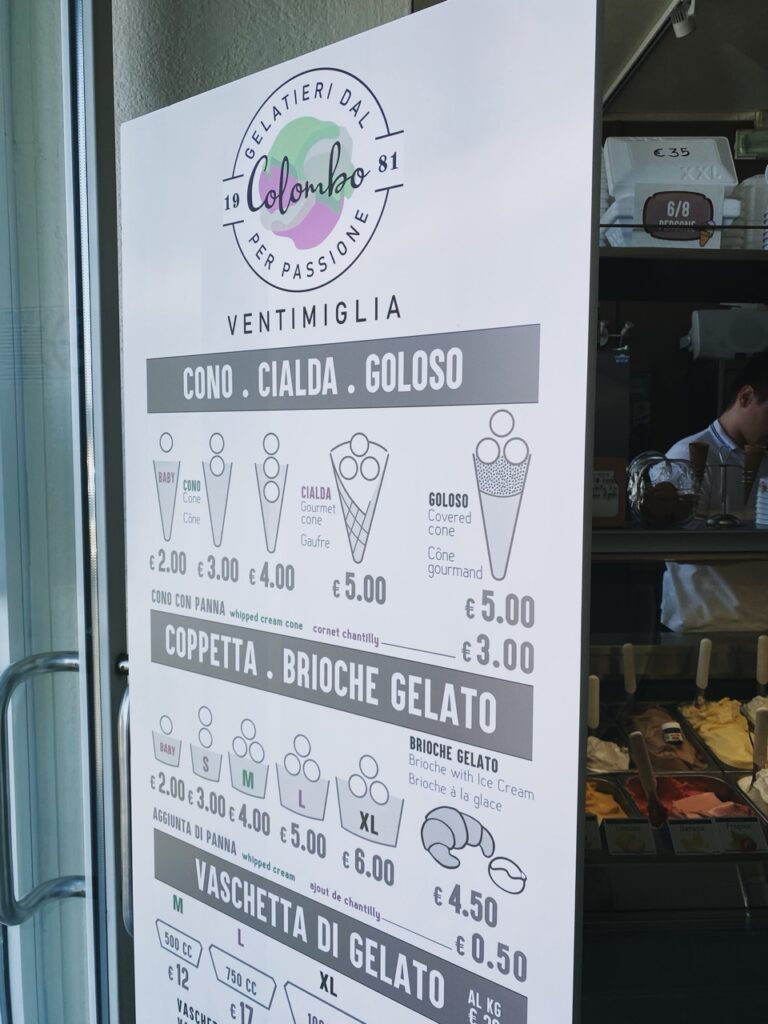 Ice cream vertimigio italy