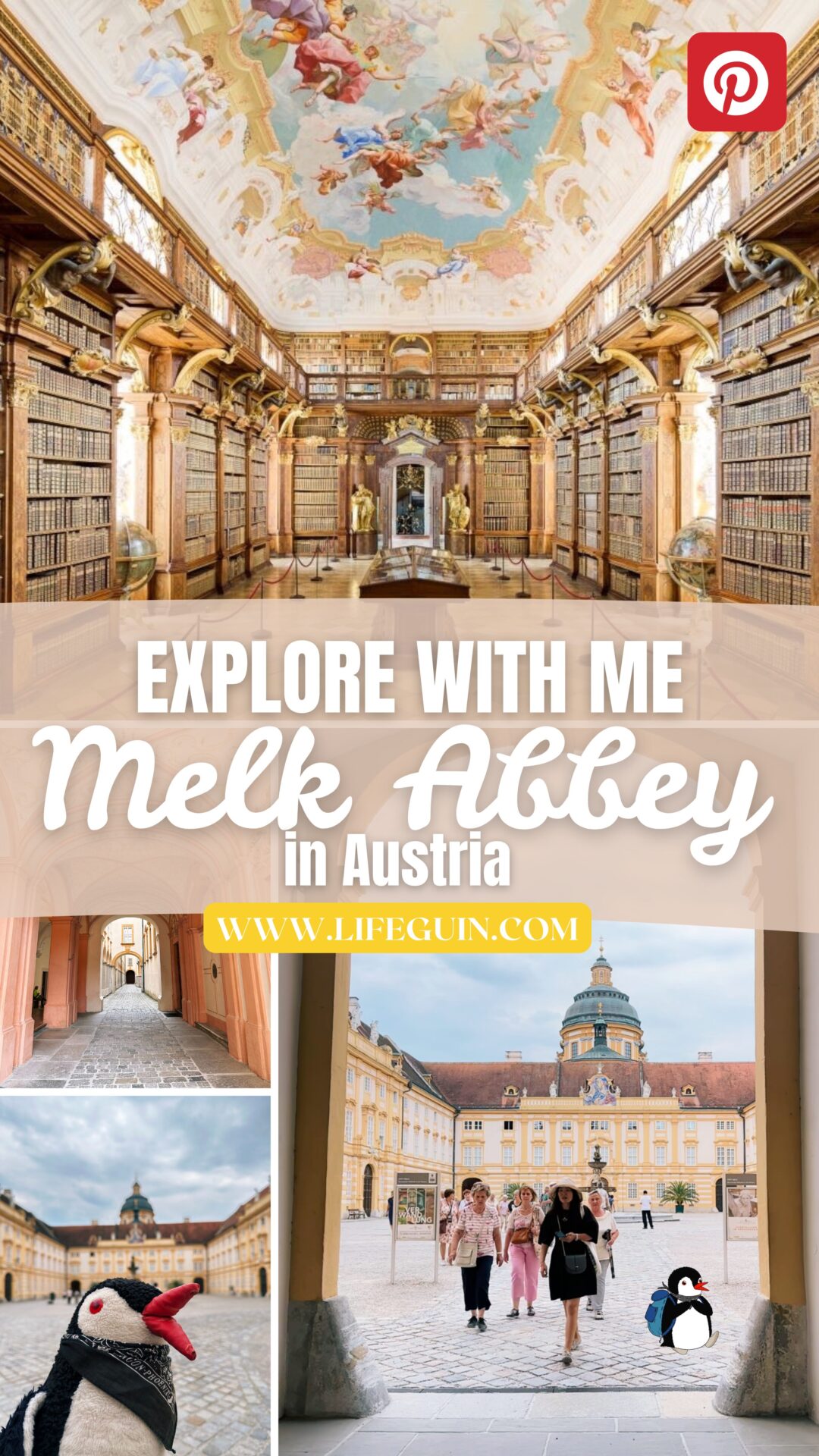 Melk Abbey, Austria Travel Guide: Best Views, Tours, and Things to Do – follow Lifeguin on Pinterest