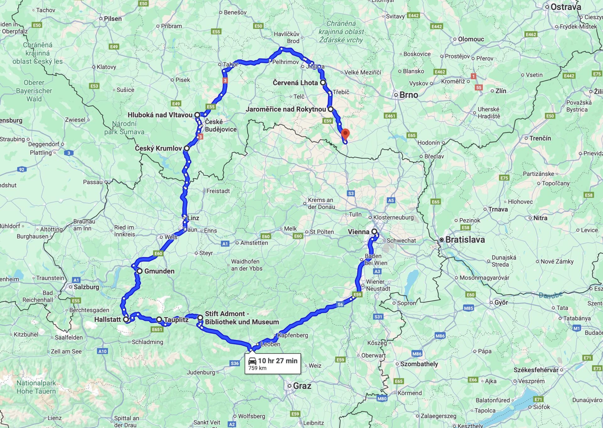 Roadtrip Austria czechia