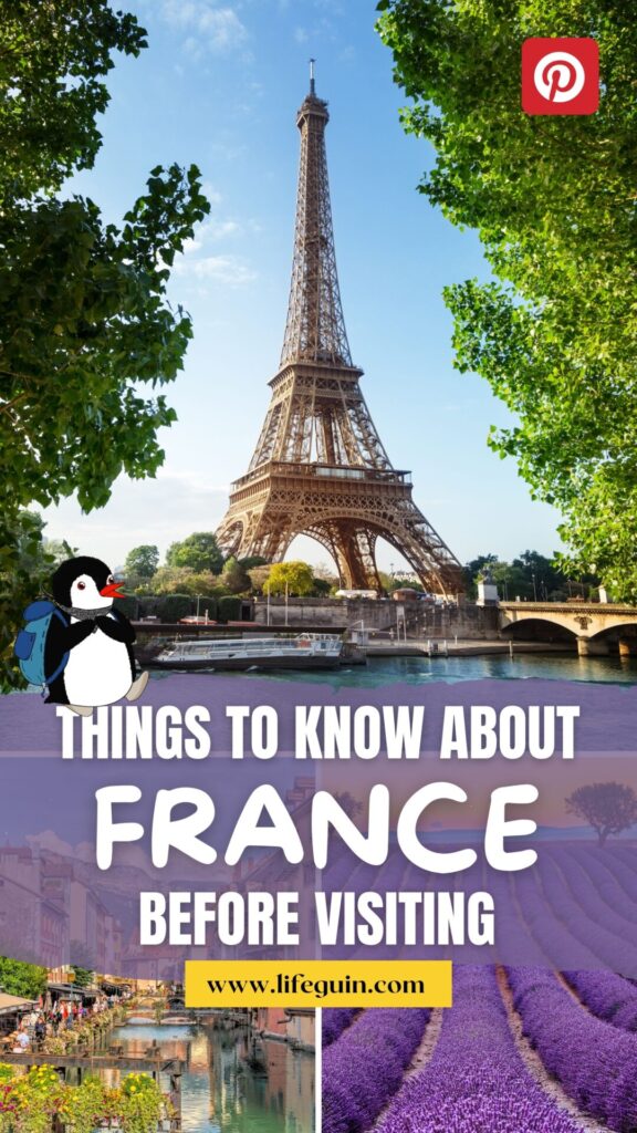 The Eiffel Tower rises above a river in France with a cartoon penguin