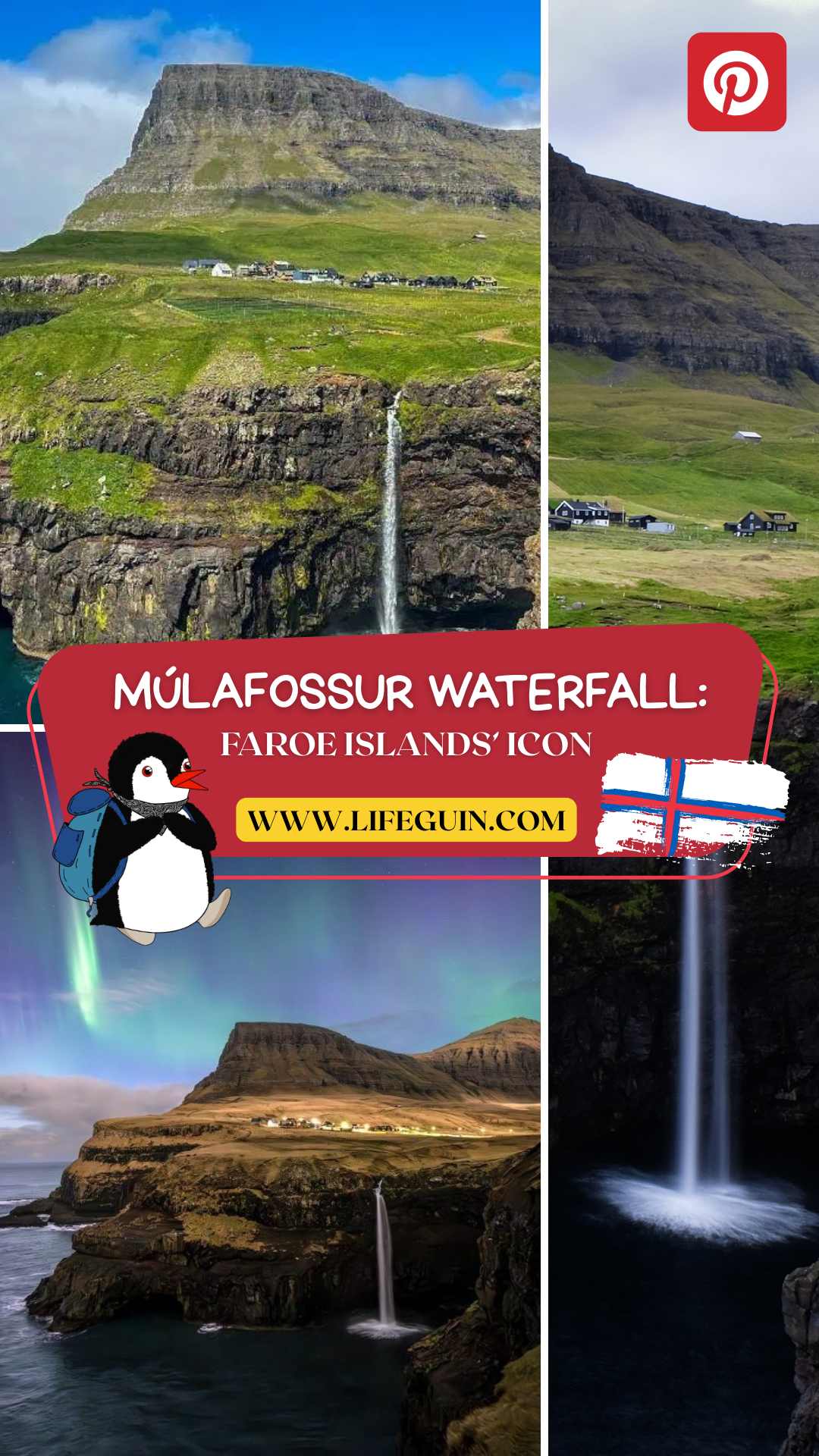 Waterfall mulafossur pinn